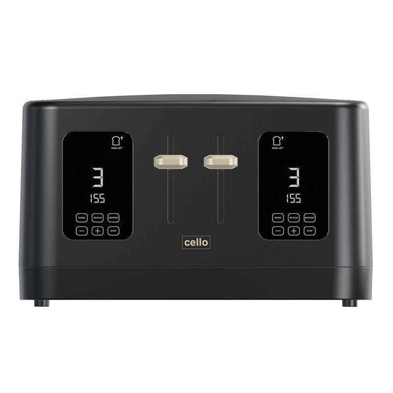 Cello 4 Slice Digital Toaster, Black