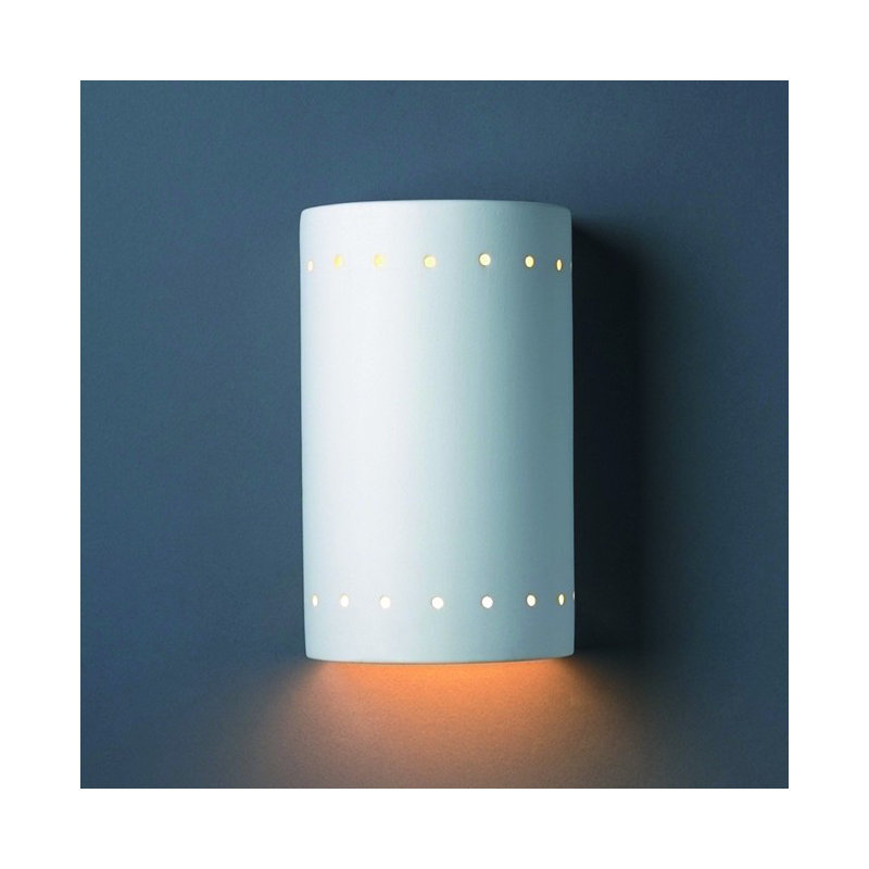 Ambiance Ceramic Flush Mounted Sconce, Bisque