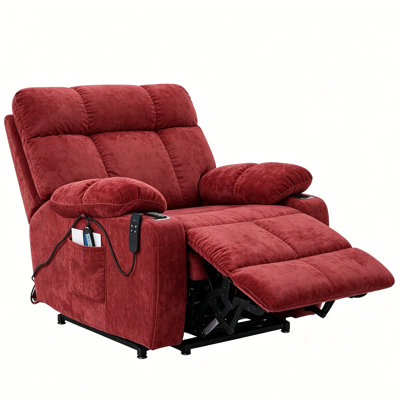 Fauteuil inclinable électrique avec massage à 8 points et chaleur lombaire, dossier et repose-pieds indépendants réglables