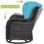 Fauteuil oscillant d'extérieur en osier Tonry-101016577