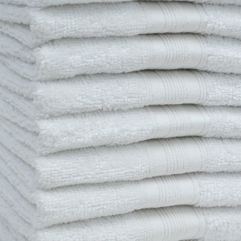 Essuie-mains 100% coton Amogha, Blanc brillant