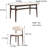 Rock Plate Dining Table And Chair Combination Rectangular 35.43'' W Dining Set-105006521