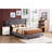 Transitional Gray Full Upholstered Bed