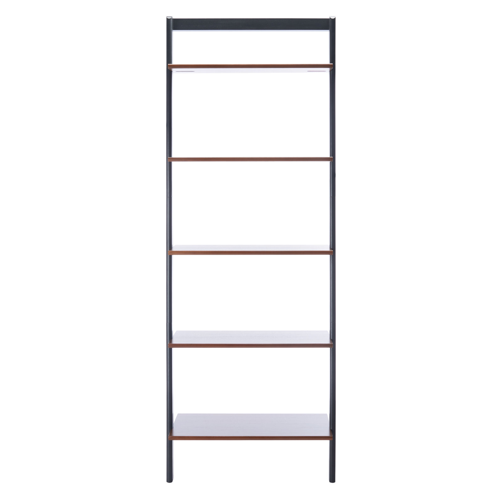 Joe Ladder Bookcase, Honey Brown/Charcoal, 76" H x 28" W x 14" D