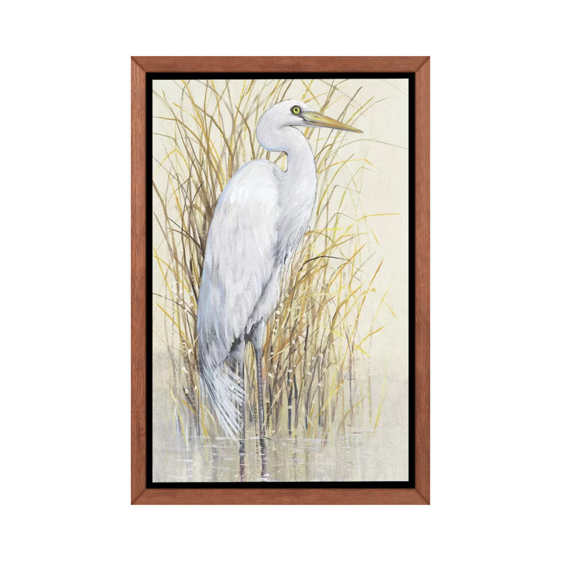 «Wading I» par Timothy O 'Toole - impression d'art graphique, H 26 po x l 18 po x 1,5 po, Cadre flottant brun