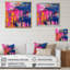Explosions de couleur rose et bleue - Imprimé-712447103-712446980