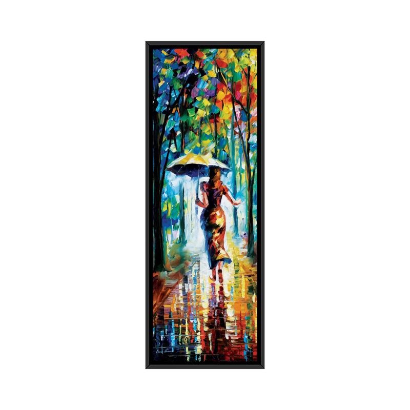 Courir vers l'amour I, reproduction d'art sur toile tendue, H 36 po x l 12 po x P 1,5 po, Toile avec cadre noir