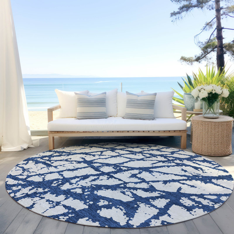  Chayden Area Rug with Non-Slip Backing, Round 8'