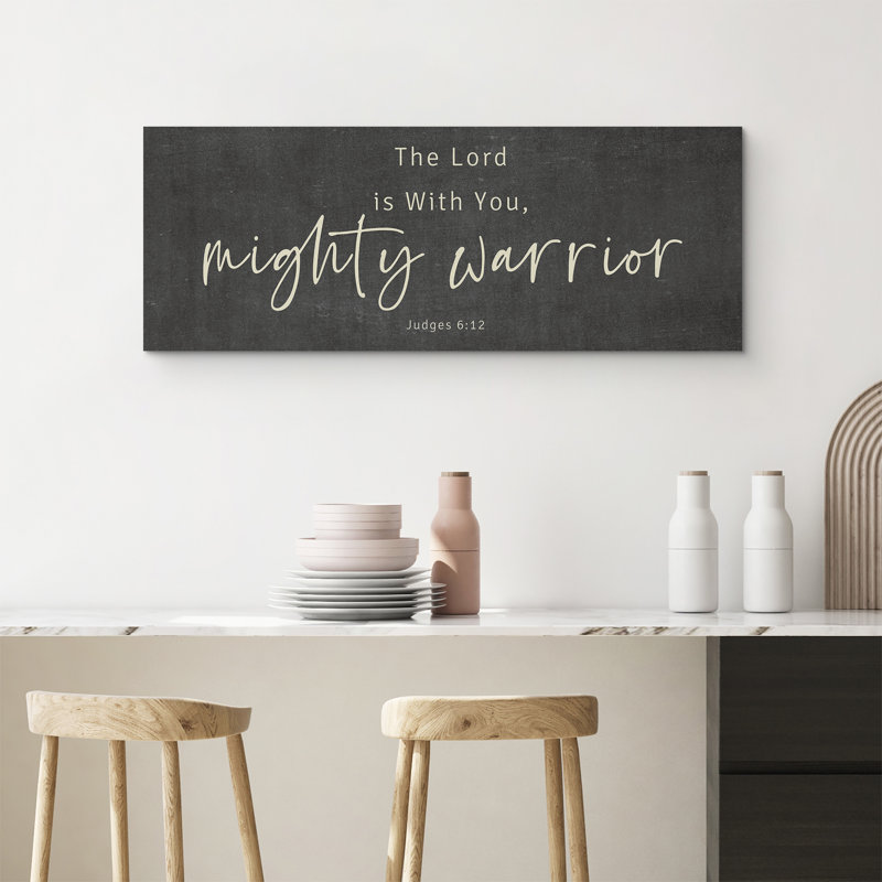 «The Lord Is With You», art mural, images murales, décoration de salon, H 12 po x l 32 po, Toile tendue, Does Not Apply
