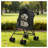 Pet Stroller For Small Dogs/Cats, Lightweight Foldable, Mesh Vent, Cup Holder, Black