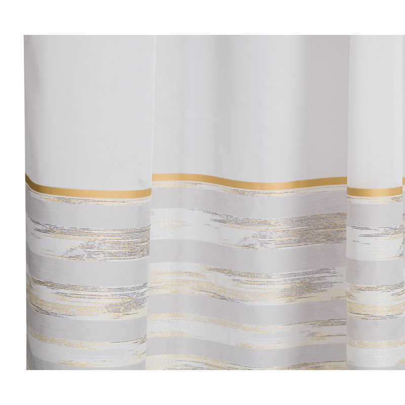 Valleyview Tab Top Semi Sheer Curtain, White/Yellow