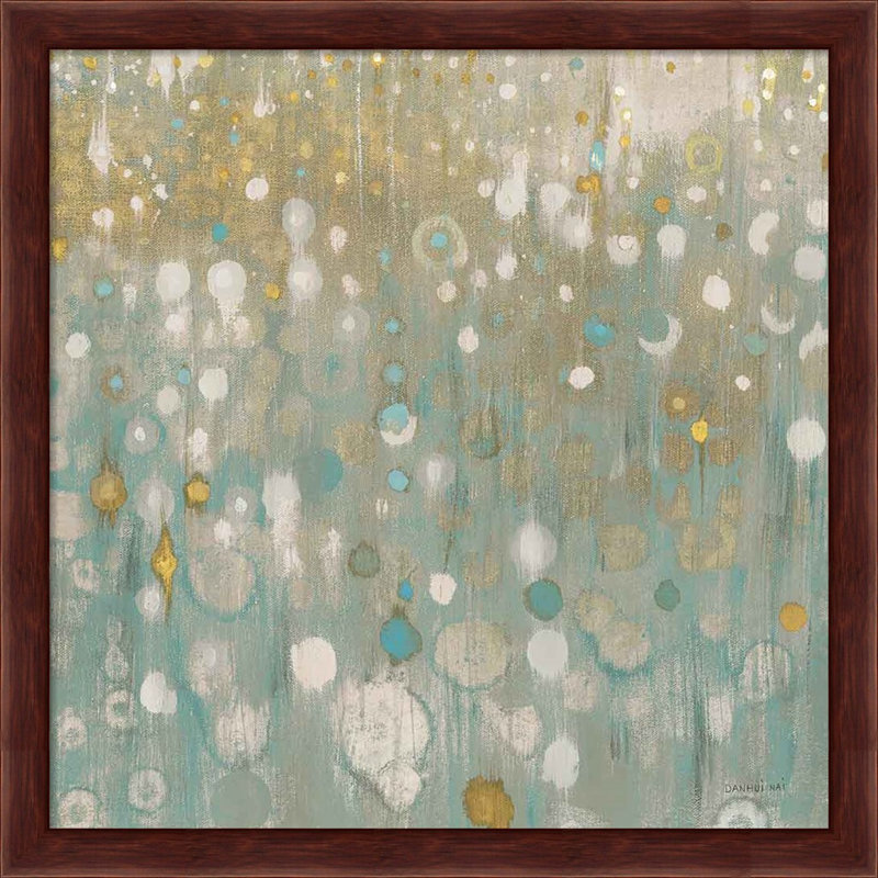 «Rain Abstract Neutral» par Danhui Nai - Ensemble de 2 peintures encadrées