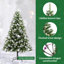 Artificial Hinged Christmas Tree with Flocked Snow-1693989637-1693989638
