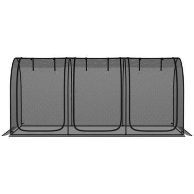 Easy to use Crop Cage,Plant Protection Tent,with Zippered Doors,Storage Bag and Ground Stakes