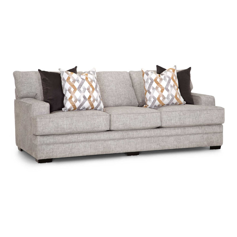 Terrin Upholstered Sofa, Crosby Dove Basketweave, 40.5" H x 101.5" W x 44" D, 3