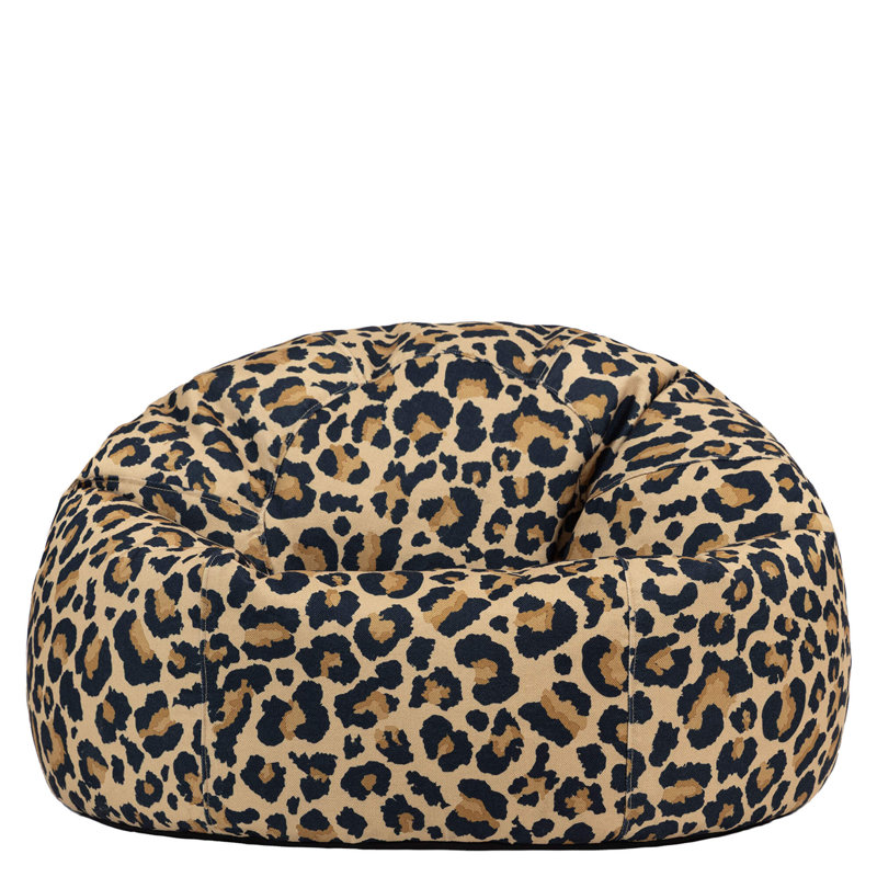 Kingston Leopard Print Woven Classic Bean Bag