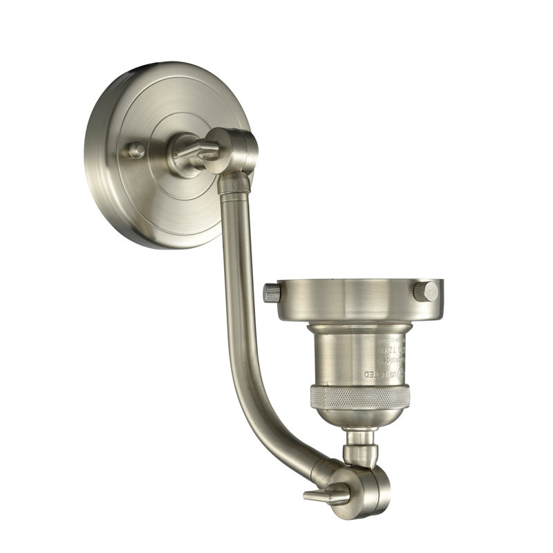 Patric Armed Sconce, Brushed Satin Nickel