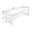 Bureau d'écriture rectangulaire en bois massif brun noisette-117867025