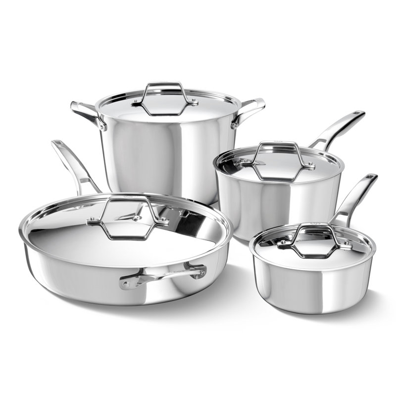 Calphalon Premier 5-Ply Stainless Steel 8-Piece Cookware Set