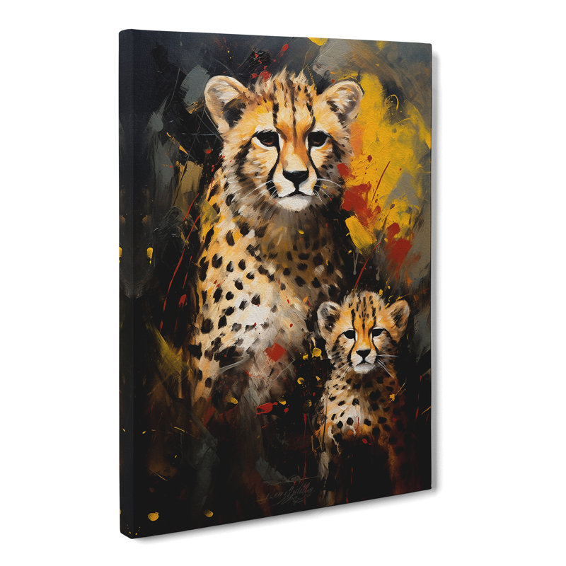 Cheetah Expressionism - No Frame Print, 50cm H x 35cm W x 3cm D