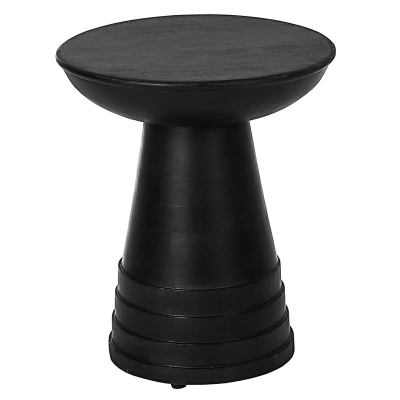 Wood Round Sofa Side Table