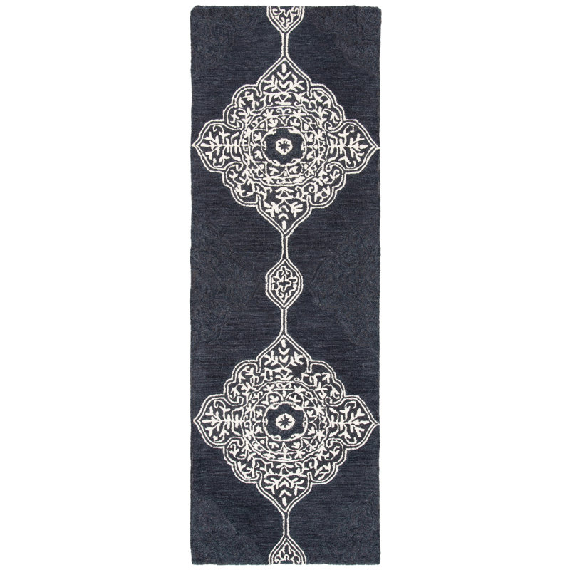 Jones Street Hand Tufted Wool Ikat Rug, Runner 2'3" x 7'