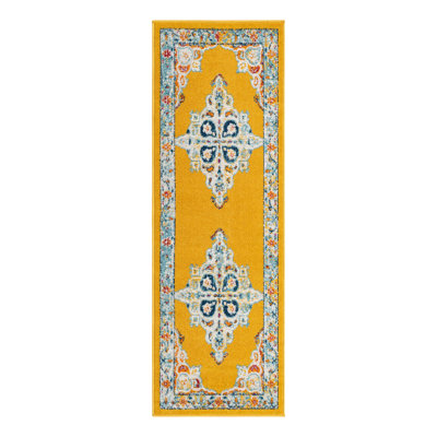 Tapis oriental jaune Armgard