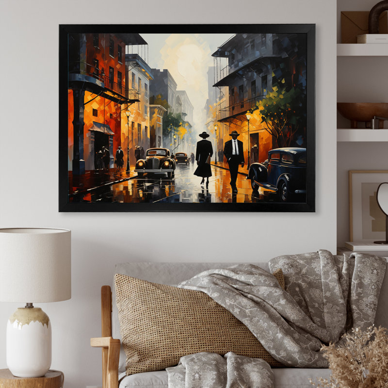 Jazz Harlem Renaissance VI - impression, H 12 po x l 20 po x P 1 po, Cadre simple noir