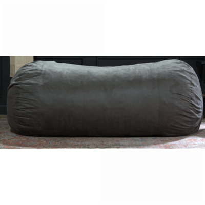 Fauteuil à billes cylindrique traditionnel pour adultes 8 pieds Jasper | Gris anthracite | Microfibre