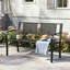 Banc en métal pour 2 à 3 personnes résistant aux intempéries résistant à la décoloration pour terrasse et patio