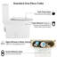 Toilette en céramique blanche, hauteur de confort allongée de 1,1 / 1,6 po, siège fermé T039wt stable