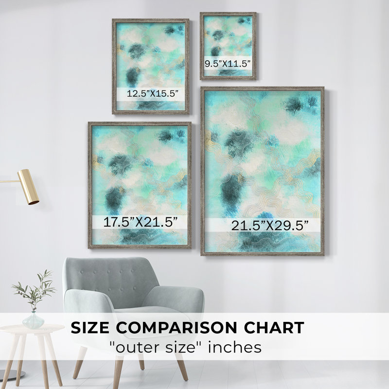 Blue Shift I, reproduction encadrée - bois massif, H 11 po x l 9 po