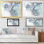 Luxry Blue and Grey Marble Art Ripples IV - Art mural moderne sur toile-1748552008-1748552015