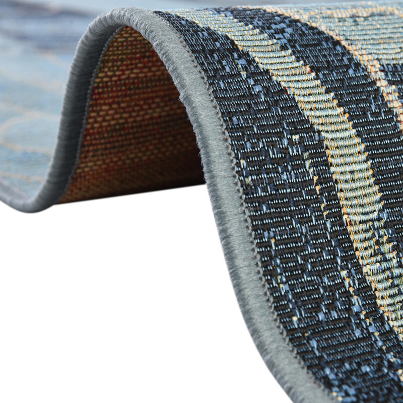Tapis d'extérieur Iris couleur océan
