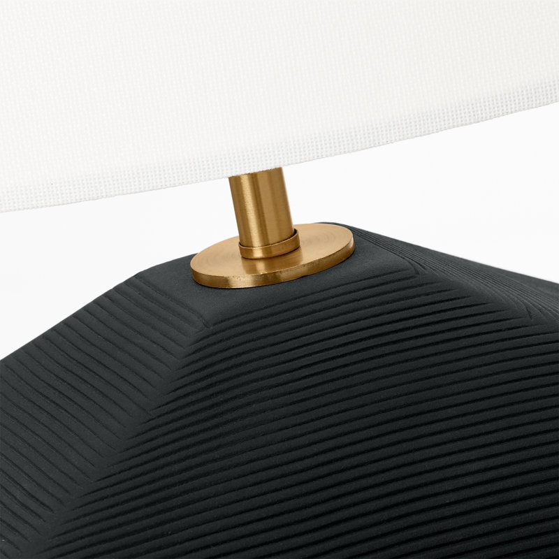 Tallulah Table Lamp, Rough Black