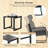 Ferlin Outdoor Patio Furniture Set Seats 2 People with Water Resistant Cushions and UV Resistant Frame Weatherproof Metal Wood and Wicker Materials-2073921219