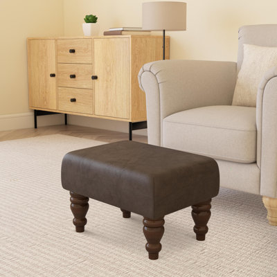Large Footstools Wood Turned Leg 