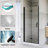 36 "X 72" Aluminum Frame Bifold  Shower Door In Matte Black Finish
