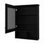 Élégante armoire à pharmacie en noir avec miroir - Rangez vos articles de toilette et de salle de bain et organisez vos articles essentiels, 29 po x 20,9 po x 6,6 po, 5 tablettes et plus, apparence élégante