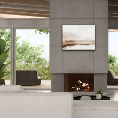Art mural en toile Dovecove «Dreamy Seascape Brown» par Yvette St. Amant, 54 po x 40 po