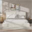 Pourtour de grand lit sans cadre AirFrame, coussin éponge rembourré en nuage de 8,7 po, assemblage facile (sans la base de lit), blanc cassé