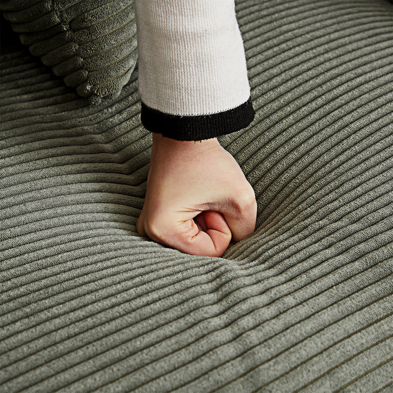 Canapé rembourré avec repose-pieds, Vert