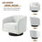 Applewold Upholstered Beige Chenille Swivel Barrel Chair with Solid Wood Base-258347165