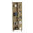 Corner Cabinet Womppi, Five Open Shelves, Single Door, Light Oak Finish-889853956