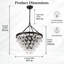 Lustre Fokje à 9 lumières, 61 cm (24 po), 8 niveaux, en cristal noir avec chaîne réglable