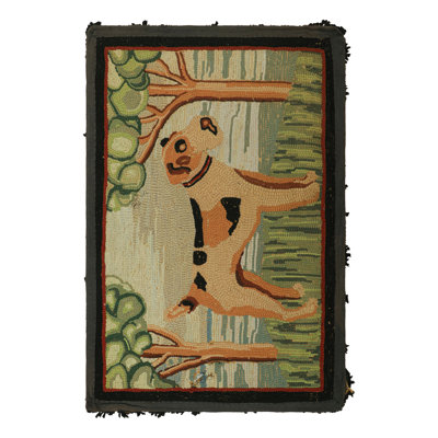 One-of-a-Kind 2'2x3'1 1920s Wool Area Rug