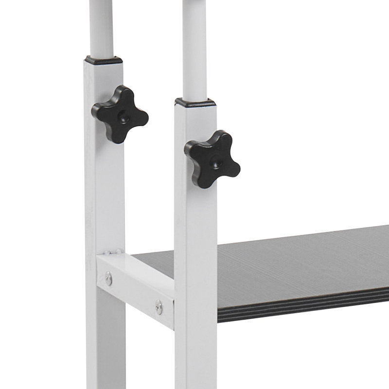 Adjustable Height Modular Iron Writing Desk, Charcoal