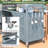 Outdoor Kitchen Island with Stainless Steel Top-1208146644