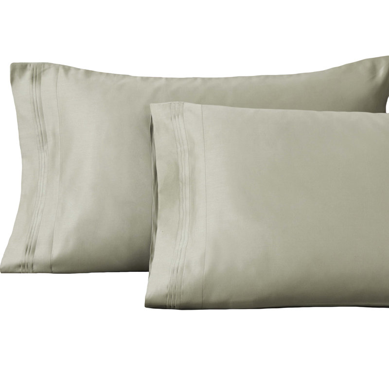 Tipton 1500 Thread Count Certified Egyptian Cotton Ultra-Luxury Pillowcase, King, Sage