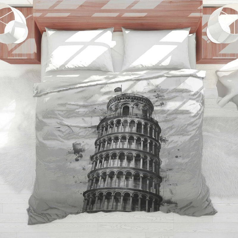 Leaning Tower Pisa Comforter, Twin